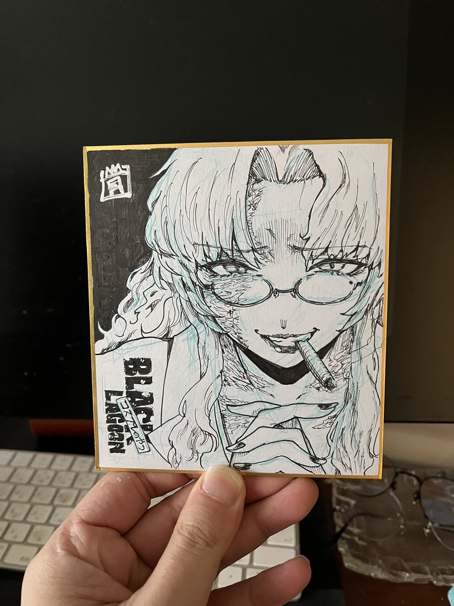 冬コミ色紙17枚目 ブラックラグーン（リクエストより） ↑シェンホア