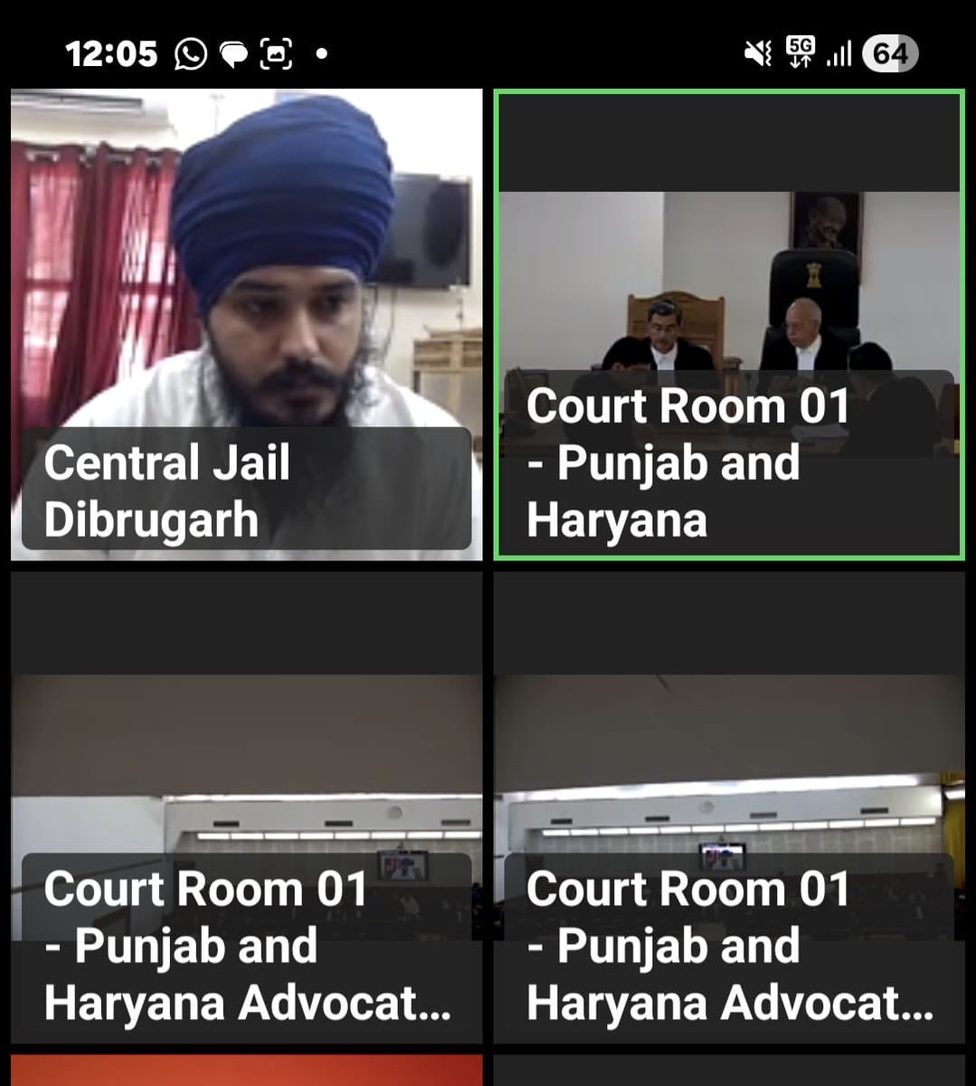 First photo of MP Amritpal Singh since he was detained under the NSA in 2023. It is from today’s court hearing.