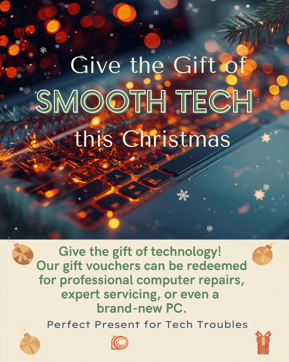 🎁 Looking for the perfect Christmas gift?
Our Gift Vouchers can be used for repairs, servicing, upgrades or even a brand-new PC!
Give the gift of tech this Christmas! 💻✨
#PCWakeup #Ipswich #Suffolk