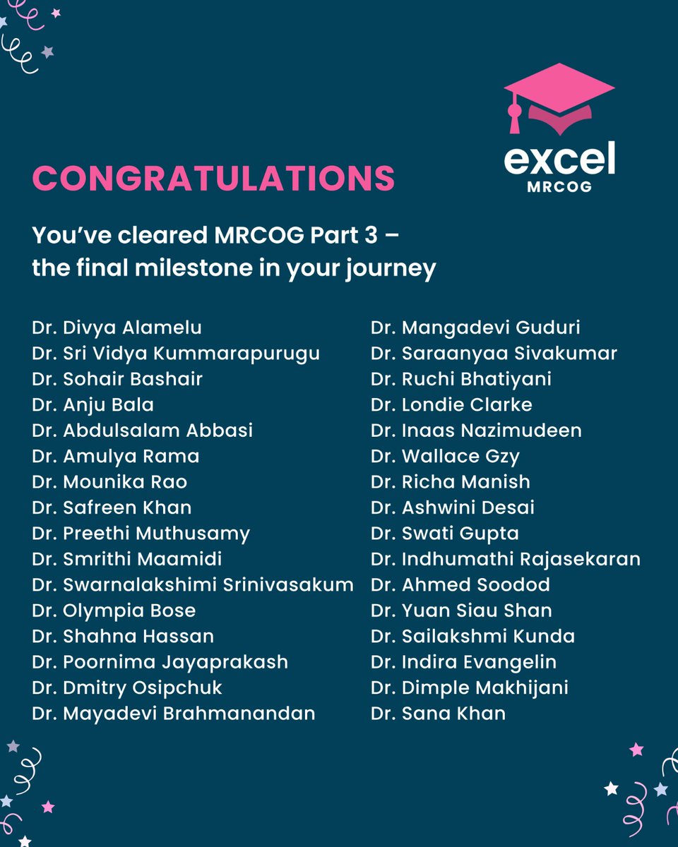 Excel MRCOG tweet media