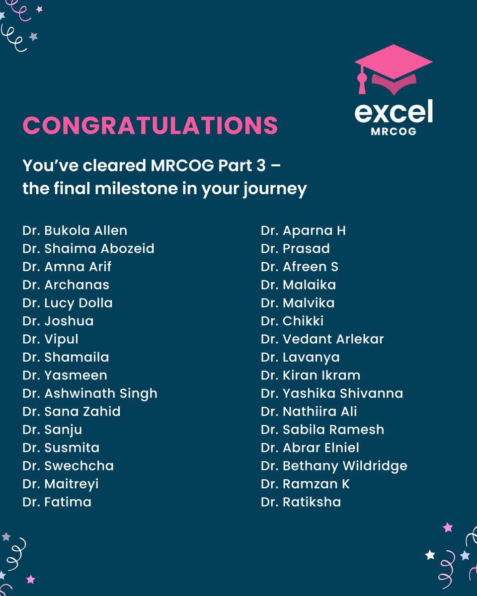 Excel MRCOG tweet media