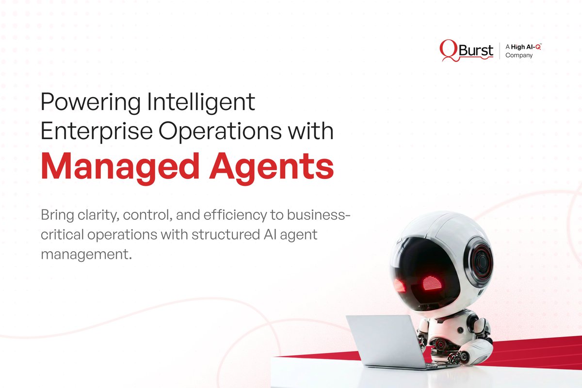 QBurst's tweet image. Our managed agent solutions simplify the way enterprises manage AI agent operations. By improving control, efficiency, and performance visibility, we help organizations reduce complexity and optimize resource usage. Learn more about our services here: bit.ly/49I6e2c