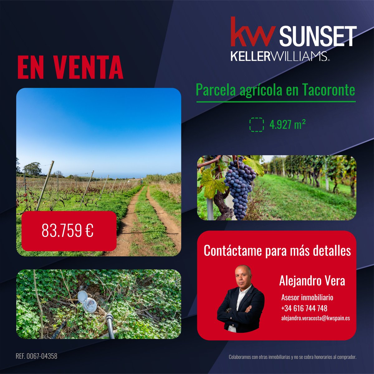 🚜¡𝐈𝐧𝐯𝐢𝐞𝐫𝐭𝐞 𝐞𝐧 𝐞𝐥 𝐜𝐨𝐫𝐚𝐳ó𝐧 𝐝𝐞𝐥 𝐜𝐚𝐦𝐩𝐨 𝐜𝐚𝐧𝐚𝐫𝐢𝐨 𝐲 𝐚𝐬𝐞𝐠𝐮𝐫𝐚 𝐫𝐞𝐧𝐭𝐚𝐛𝐢𝐥𝐢𝐝𝐚𝐝 𝐝𝐞𝐬𝐝𝐞 𝐞𝐥 𝐩𝐫𝐢𝐦𝐞𝐫 𝐝í𝐚!🍇 

Disfruta de una finca con fácil acceso, agua, subvenciones activas y permiso para construir tu propio cuarto de apero.