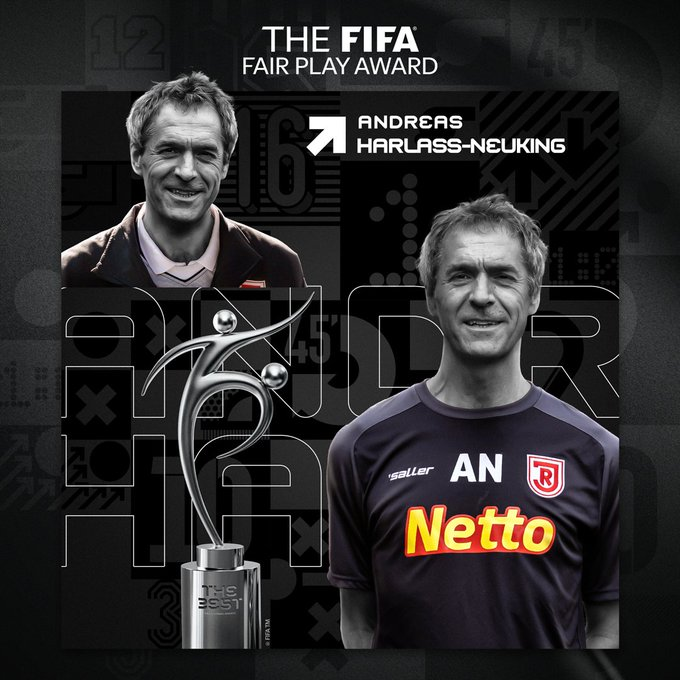 lnstantFoot's tweet image. 🚨 𝗢𝗙𝗙𝗜𝗖𝗜𝗘𝗟 ! 𝗔𝗡𝗗𝗥𝗘𝗔𝗦 𝗛𝗔𝗥𝗟𝗔𝗦𝗦-𝗡𝗘𝗨𝗞𝗜𝗡𝗚 𝗥𝗘𝗠𝗣𝗢𝗥𝗧𝗘 𝗟𝗘 𝗣𝗥𝗜𝗫 𝗗𝗨 𝗙𝗔𝗜𝗥-𝗣𝗟𝗔𝗬 𝗗𝗘 𝗟𝗔 𝗙𝗜𝗙𝗔 ! 🏆

Médecin du SSV Jahn Ratisbonne (D3 🇩🇪), il a sauvé la vie d'un supporter en le réanimant avant un match de 2. Bundesliga en avril…