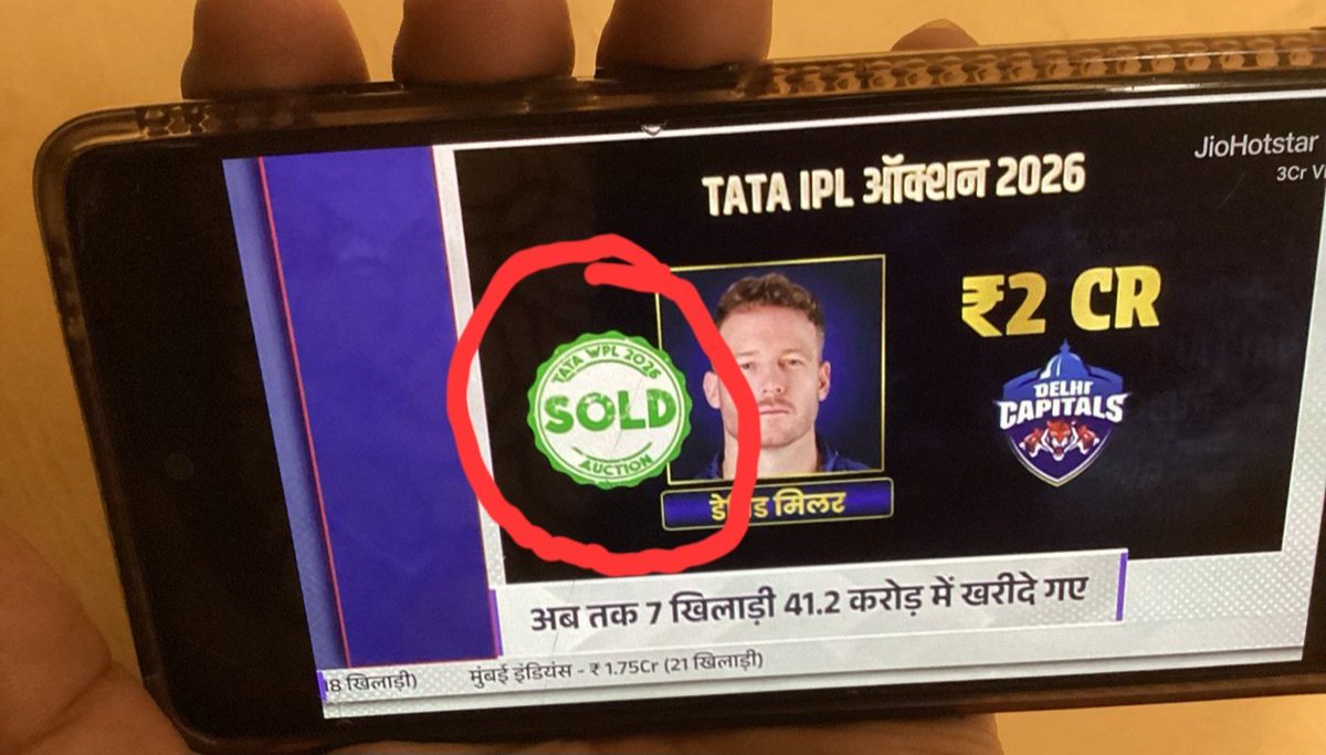 Devendrakkr's tweet photo. @IPL @DelhiCapitals @DavidMillerSA12 WPL😊😁😂 https://t.co/A5UA0kPuTa