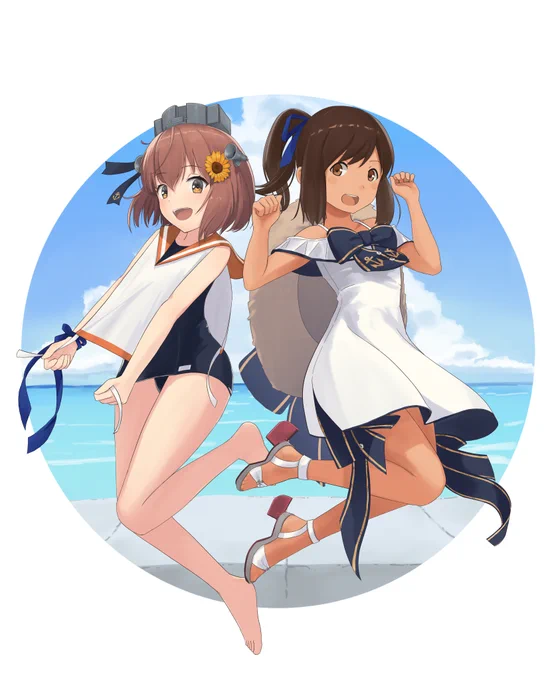 #くそ寒いので水着絵を貼る 雪風としおい