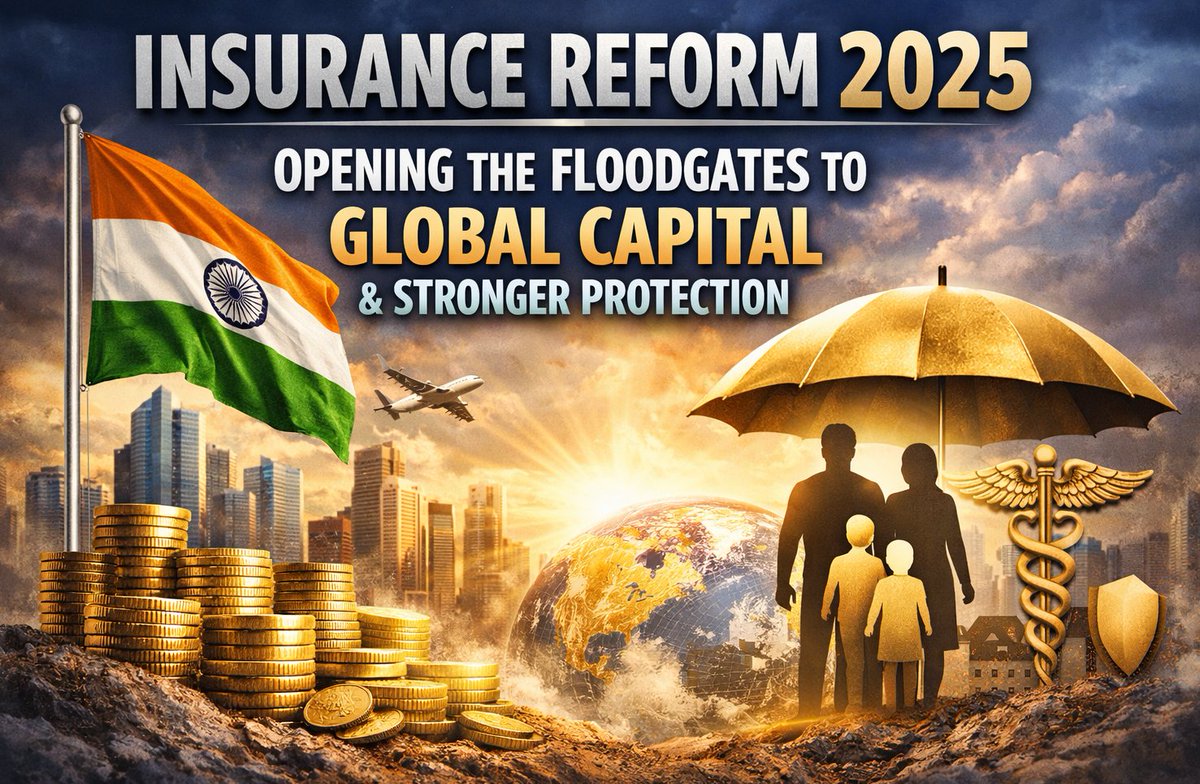 HarendraSethi's tweet image. India’s Insurance Reset is HERE. 🇮🇳
100% FDI, stronger IRDAI powers &amp;amp; niche insurers signal a shift from rigid regulation to agile, consumer-first insurance.
Capital will flow. Innovation will rise.
The real test? Execution &amp;amp; trust.
#InsuranceReforms #FDI #IndianInsurance #IRDAI