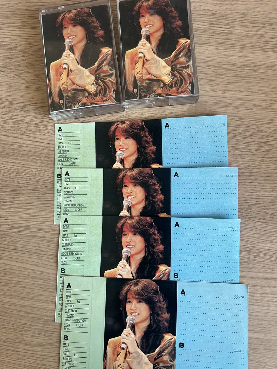 出来た！ 明菜ちゃんのカセットテープのインデックス カラーコピー し