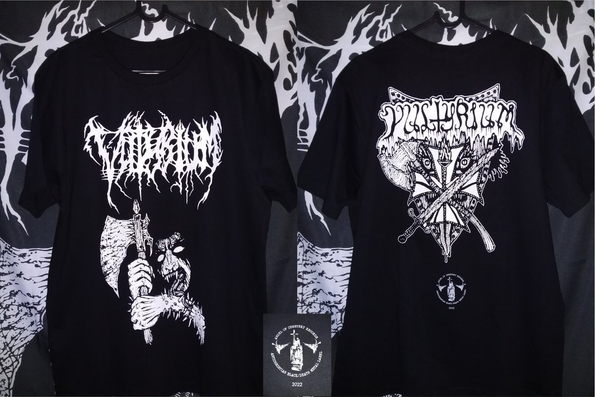AOCRNAD's tweet photo. * VULTYRIUM (FI) "s/t"
* 01 copie left!
* Size: M
* NECROMONARCHIA DAEMONUM (FI) "Death Tunes: "We Call The Darkness"
* 01 copie left!
* Size: S
* Link in Bio.
#vultyrium #necromonarchiadaemonum #aocrnad https://t.co/zD2Bcm5fco