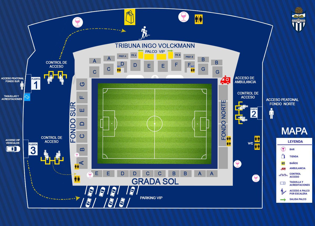 Guía de acceso Copa del Rey 🏆

Dieciseisavos de final
17 de diciembre | 19:00 h

🏟️Zonas habilitadas y accesos

• Tribuna → Puerta nº 1
• Fondo Norte y Grada Sol (sectores A, B y C) → Puerta nº 2
• Fondo Sur y Grada Sol (sectores D y E) → Puerta nº 3
• Acceso parking →