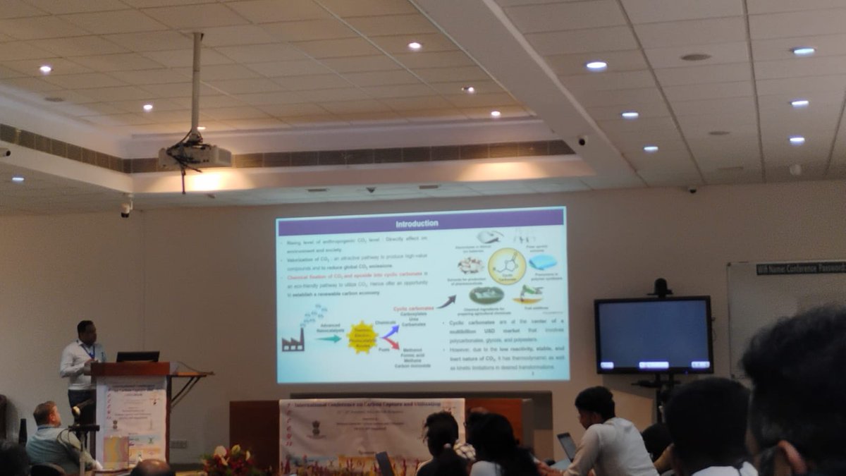 ICCCU123775's tweet photo. Single atoms. Big impact. 💥
Prof. Manoj B. Gawande from @ICTMumbai1933 showcased how carbon nitride–based single-atom catalysts can unlock efficient CO₂ conversion pathways to valuable products🔬
#SingleAtomCatalysts #CO2Utilization
@SCPGroup1 @jncasr https://t.co/hjzGZ3aW2g