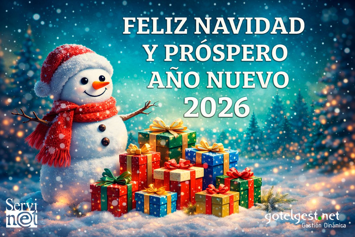 ServinetSC's tweet photo. 🎄Desde Servinet Sistemas y Comunicación S.L.U. os deseamos unas fiestas llenas de alegría.

✨ Gracias por acompañarnos y confiar en nuestro trabajo un año más.

#FelicesFiestas #feliznavidad #felizNavidad2025 #Año2026 #añonuevo https://t.co/xM0QwmqH9m