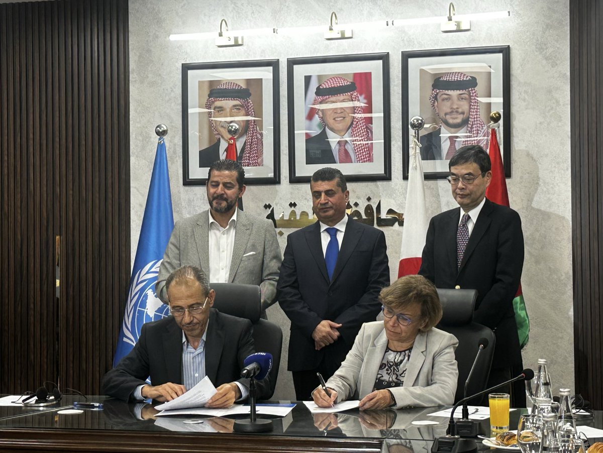 توقيع اتفاقية مشروع “المسارات الإبداعية الخضراء في مدينة العقبة” بدعم من برنامج الأمم المتحدة الإنمائي والحكومة اليابانية، لتمكين الشباب والنساء ومنظمات المجتمع المحلي من قيادة مبادرات خضراء تعزز الأمن المجتمعي والتنمية المستدامة في العقبة. 
<a href="/KHF_NHF/">King Hussein Foundation</a> 
<a href="/UNDPJordan/">UNDP Jordan 🇯🇴</a>