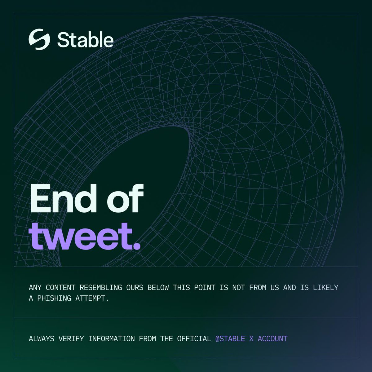stable's tweet image. 