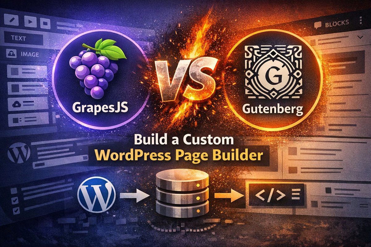 GrapesJS vs Gutenberg — building your own WordPress page builder 🧠

• Gutenberg = great for content-focused sites
• GrapesJS = better when you need full HTML/CSS control
• Includes real code + guide for building a custom builder with WordPress 👇

URL: gjs.market/blogs/grapesjs…