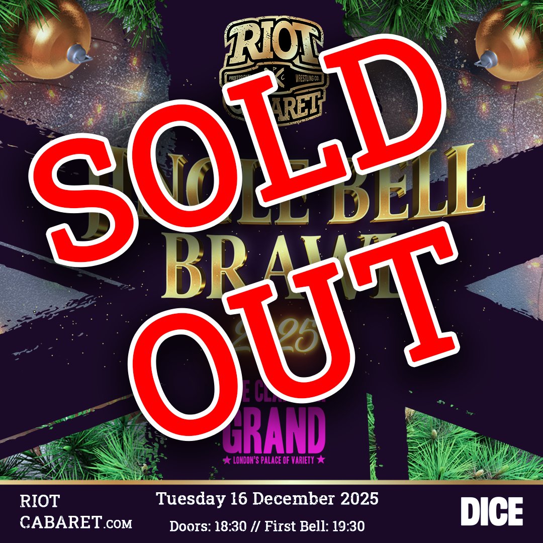 🎄 Jingle Bell Brawl 2025 is officially SOLD OUT!

Wait list tickets may become available throughout the day on DICE — sign up to be notified!

🍻 Thank you for all your support this year. We’ll see you tonight for our biggest Christmas show ever!