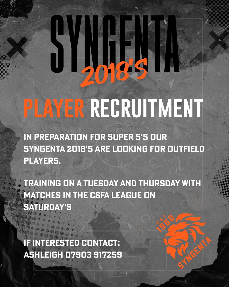 Our 2018’s are looking for players! ⚽️

Get in touch with Ashleigh if you are interested. Please share 👍🏻