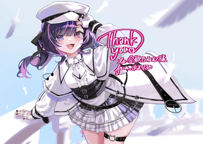 #skeb 軍服の新衣装がかわいいVtuberさんからのリクエストでした! 歌配信を拝聴しながら描いたのですが、盛り上げ上手でとても楽しかったです リクエストありがとうございました