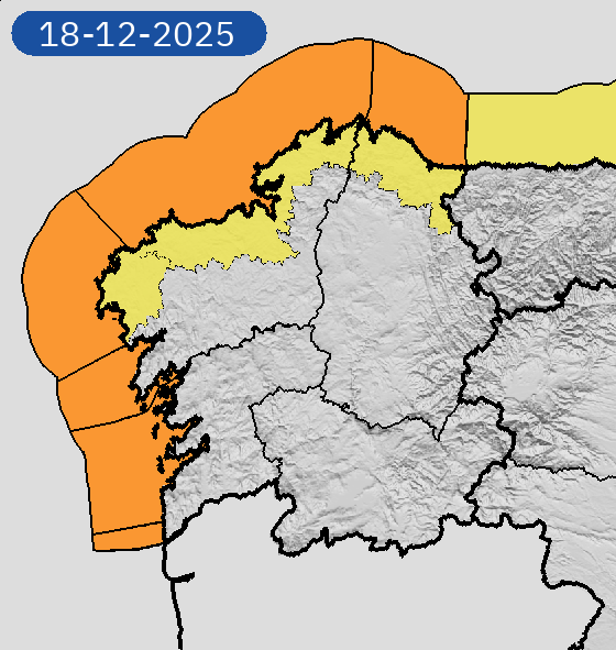 16/12 11:36 AVISOS PASADO MAÑANA | Galicia: vientos, costeros y lluvias. Nivel máximo de aviso: naranja.
Actualizaciones en aemet.es/es/eltiempo/pr…