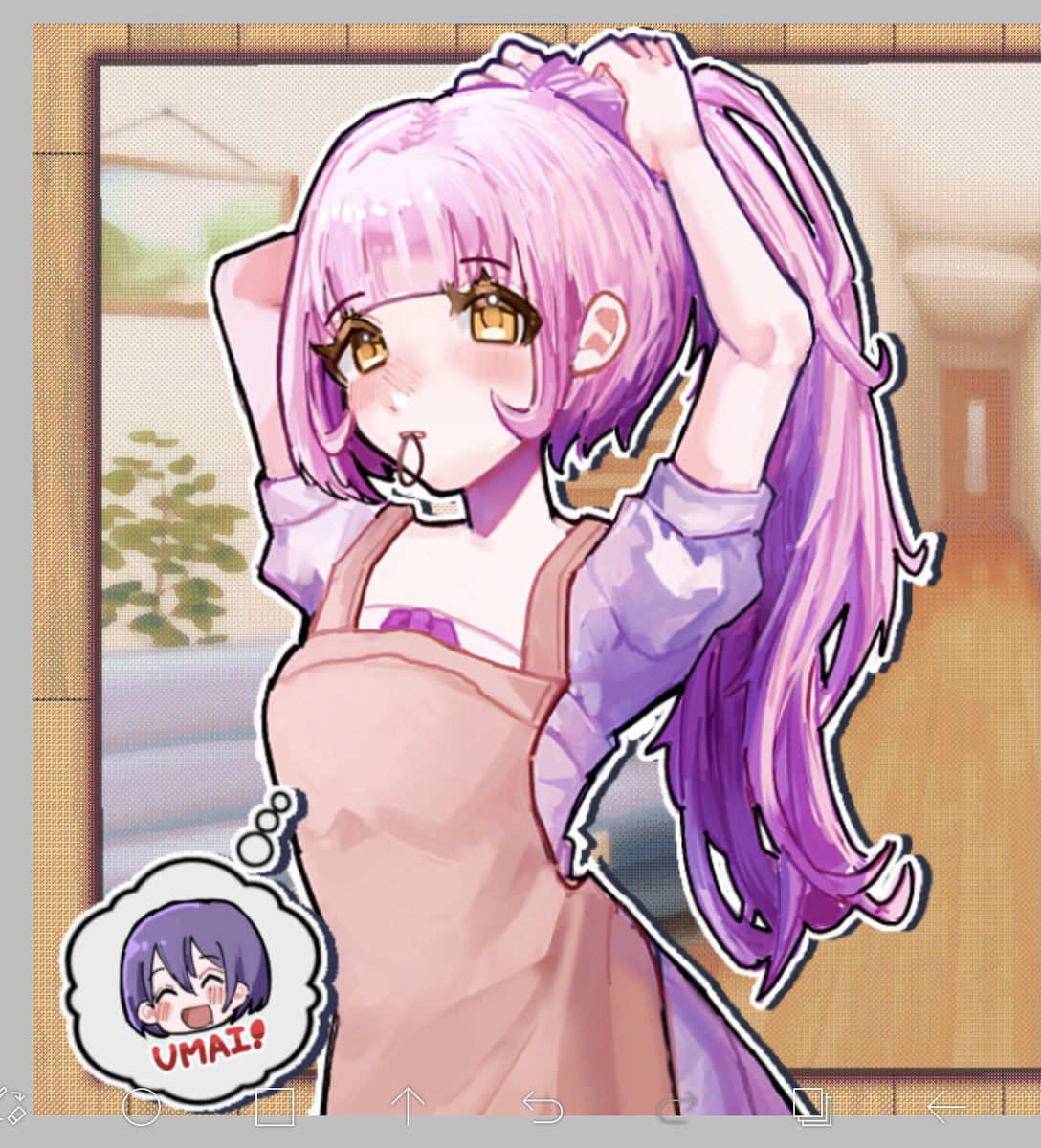 ゲームで使う用のエプロンざくろﾁｬﾝイラスト…
シナリオに関してはまだあらすじ程度しか作ってないのに先走りすぎて色々描いてしまう