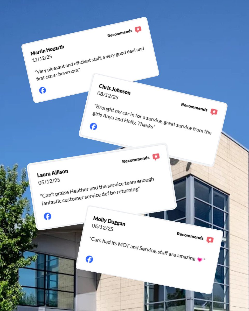 ⭐ Real customers, real reviews ⭐

Our team loves nothing more than delivering exceptional service, and these genuine reviews prove it! 

A massive thank you to everyone who's taken the time to share their feedback! 👏 

Ready to experience the Stoneacre difference? Visit us 😁