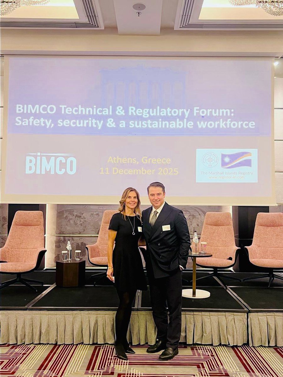 INSBClass's tweet photo. #INSBClass attended the BIMCO’s inaugural Technical &amp; Regulatory Forum in Athens last week. It was an excellent opportunity to engage in high-level discussions on regulatory direction, sustainability pathways, and operational challenges facing our industry. #BIMCO #TechnicalForum https://t.co/YmwiiCHwZc