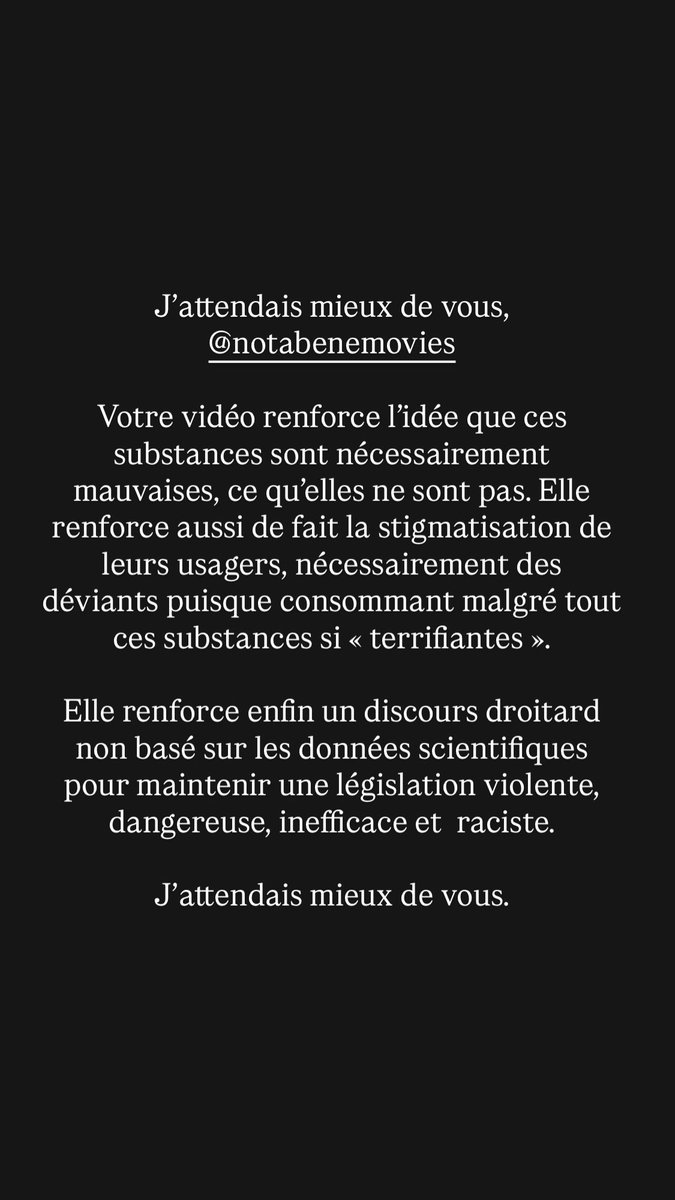 ZoeDubus's tweet image. Oui, j’ai vu la vidéo de Nota Bene sur les « terrifiantes dr0gues ». Et j’en ai gros.