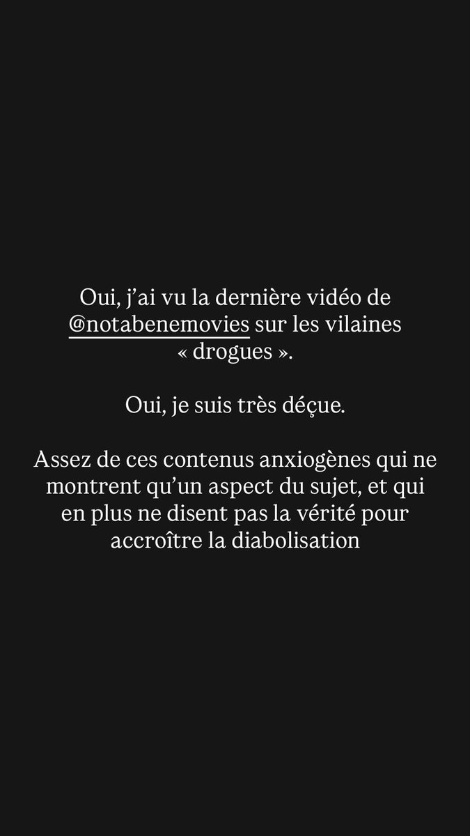ZoeDubus's tweet image. Oui, j’ai vu la vidéo de Nota Bene sur les « terrifiantes dr0gues ». Et j’en ai gros.