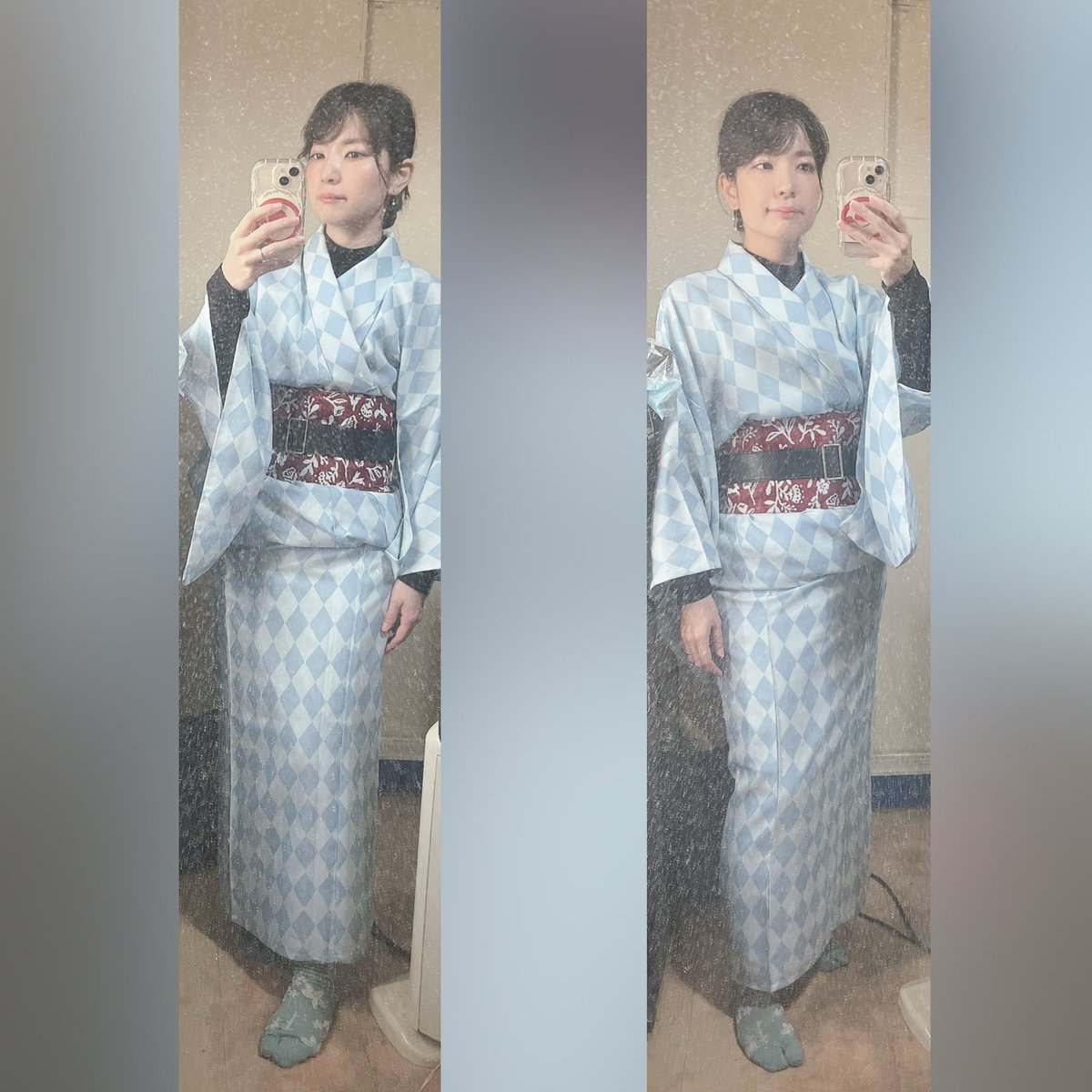 先日フルーツランドに遊びに行った時のお着物
重視したのは防寒と汚れても大丈夫そうな洗えるポリ着物！
甥っ子達と遊ぶので、帯もベルト巻くだけの簡単ぺたんこな結び方
フルーツランド、ファンタジー好きにはたまらないので本当オススメです！