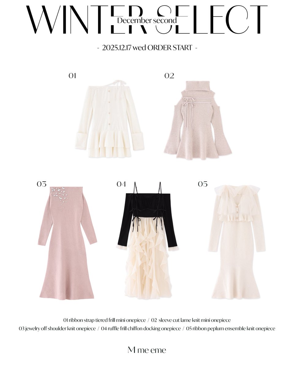 December 2nd collection 2025.12.17 (wed) new release🎀 ◾︎店舗:12
