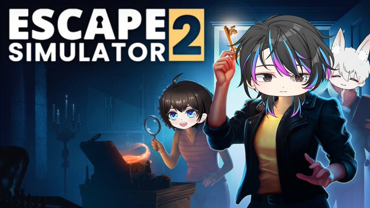 CHLOE0906ROID's tweet photo. 配信告知📣
本日22時から配信をやります！
今回はたらこパスタの3人でEscape simulator 2をやっていきます！
三人寄れば文殊の知恵なんて言葉があるから脱出なんて余裕だよね……？ https://t.co/yDXt24wVu9