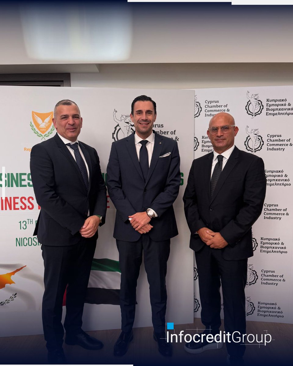 Infocredit Group proudly participated in the Cyprus–UAE Business Roundtable in Nicosia, supporting the establishment of the UAE–Cyprus Joint Business &amp; Investment Council and strengthening institutional cooperation between Cyprus and the United Arab Emirates.

The presence of our