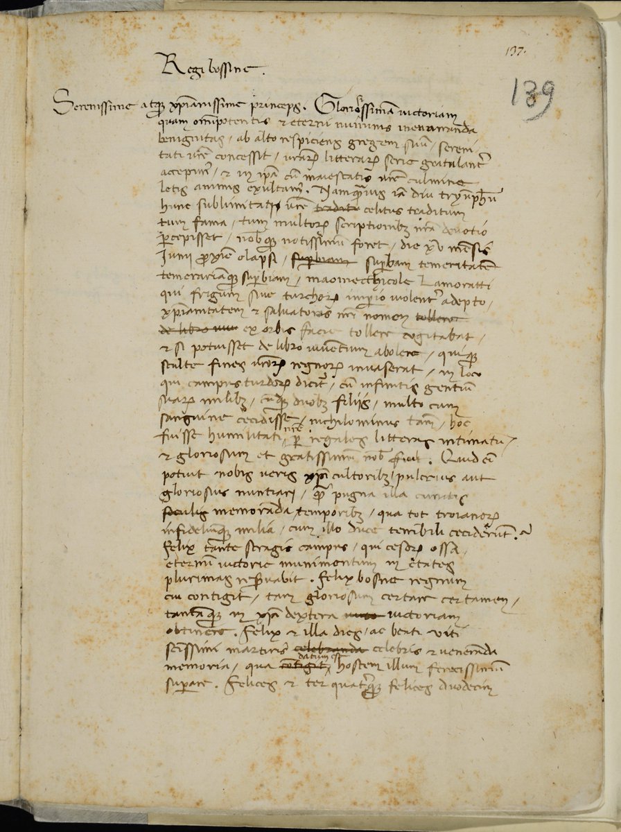 Riječima “Regi Bossine. Serenissime atque christianissime princeps”, odnosno “Kralju Bosne. Prejasni i prekršćanski vladaru”, započeo je 20. oktobra 1389. godine svoje pismo firentinski kancelar Coluccio Salutati, pišuću kralju Tvrtku povodom vijesti o ishodu Bitke na Kosovu. 1/6