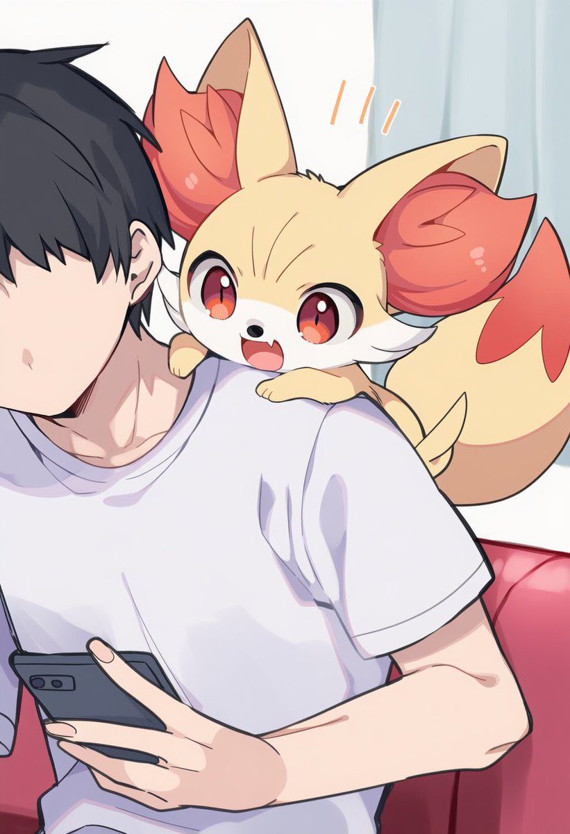 KaigamiAIkemono's tweet photo. 画面が気になるフォッコちゃん。 https://t.co/CKv9EX4Dvi