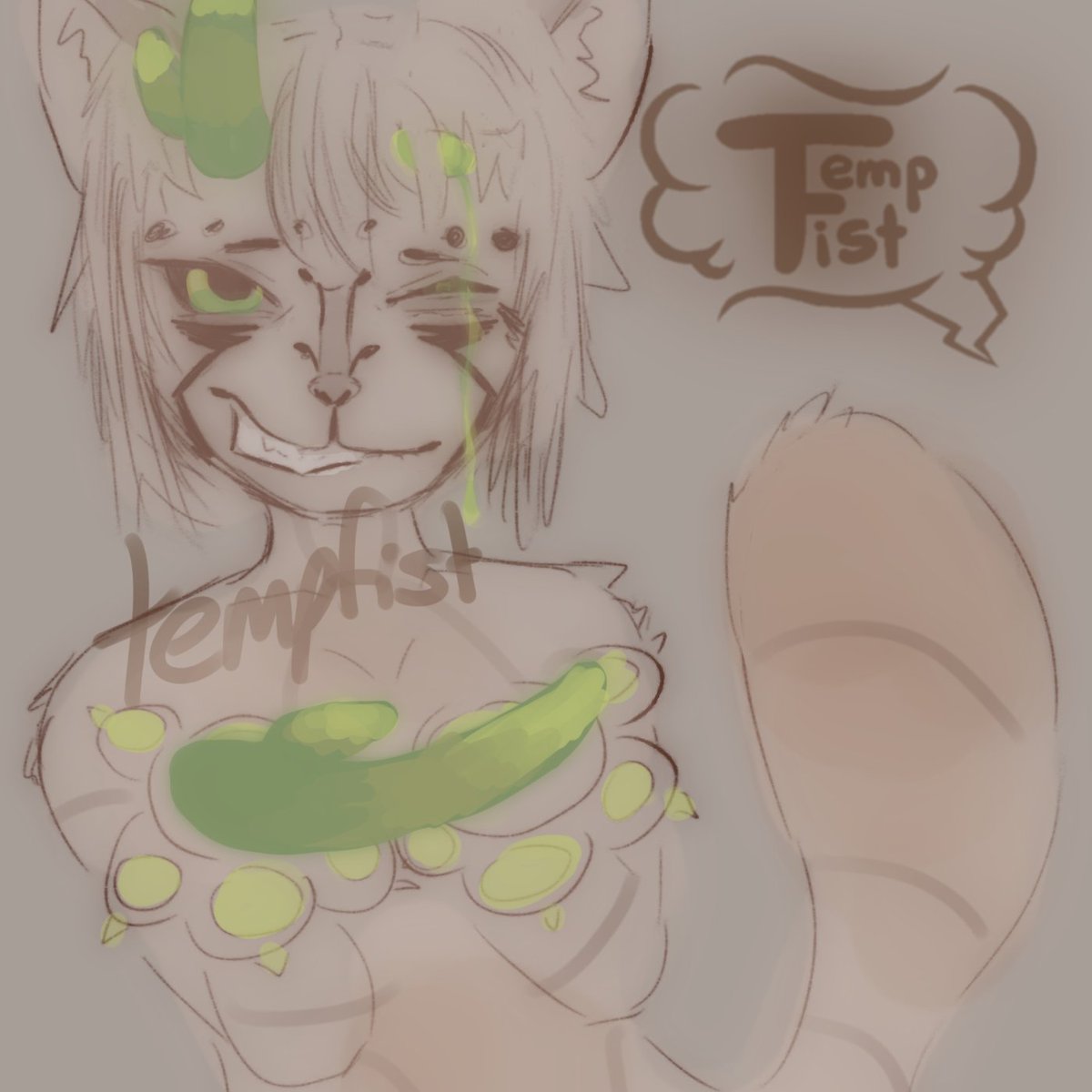 tempfists's tweet image. she's offering you her freshly shed horn for a follow &amp;amp; like, would you accept? 
iiiit's the left one, her favorite :3
(she didn't pull it off herself, tempi does not support self harm, this is just a reoccurring shedding of her horns)