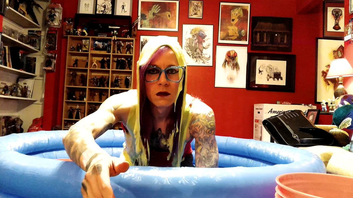 Couple more crumby screen grabs from the last session I had.  #slimed #wetandmessy #wam #slimedhair #wetandmessyhair #sploshed