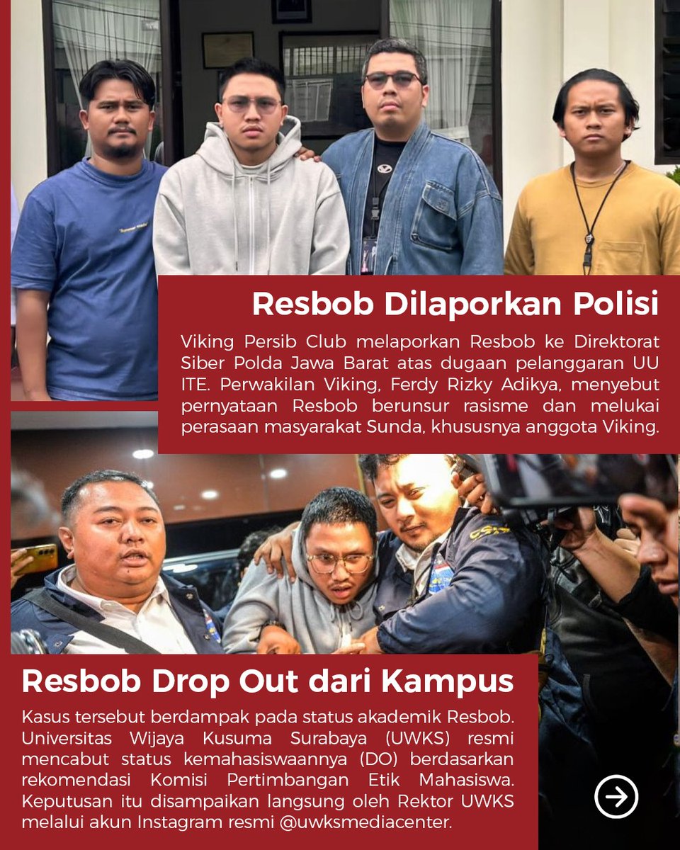 tvOneNews's tweet photo. Resbob menjadi sorotan publik setelah sebuah video rekaman siaran langsungnya viral di media sosial. Dalam video tersebut, ia dinilai telah melontarkan hinaan kepada suku Sunda dan kelompok pendukung Persib, Viking.
#Photostorytvone #Resbob #CariBeritaditvOne #tvOnenews #PS02 https://t.co/sgZViqdysW