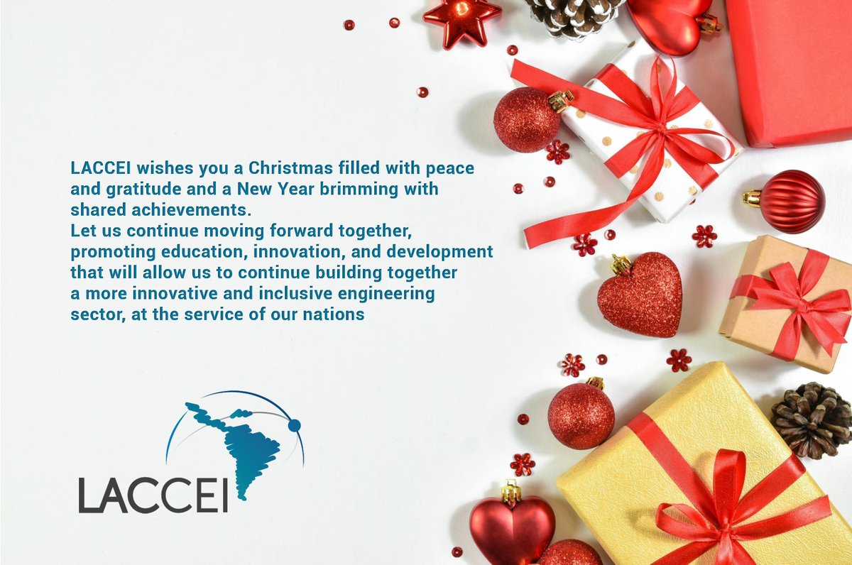 laccei's tweet photo. With gratitude for a year of learning and collaboration, LACCEI shares its Christmas card with the entire academic community.
May these holidays be filled with peace, joy, and inspiration.
Merry Christmas and a Happy New Year! https://t.co/W1PY6occ9i