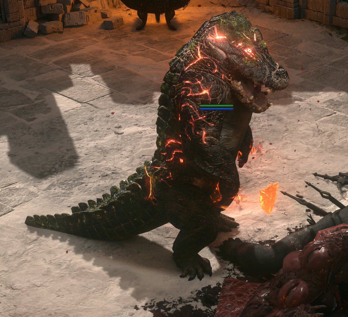 Pues han metido la mejor skin de la historia en #PathOfExile2 

Ahora podemos ir como Godzilla (skin de Oso) 🤣
Corred insensatos🙃