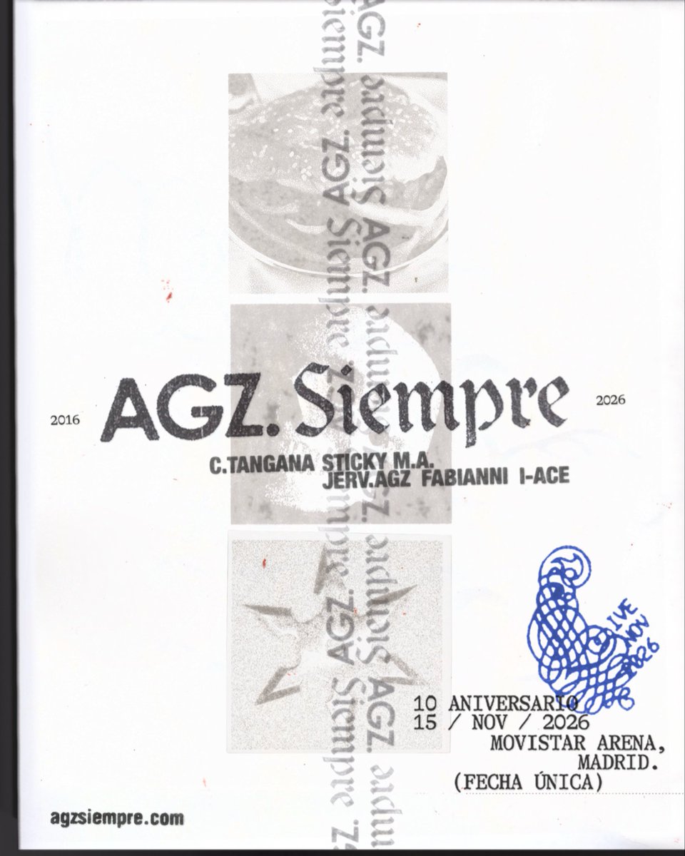 AGZ Siempre 15.11.26. Movistar Arena, Madrid. Entradas ya a la venta agzsiempre.com 
<a href="/dice_spain/">DICE España</a> @bailafm
