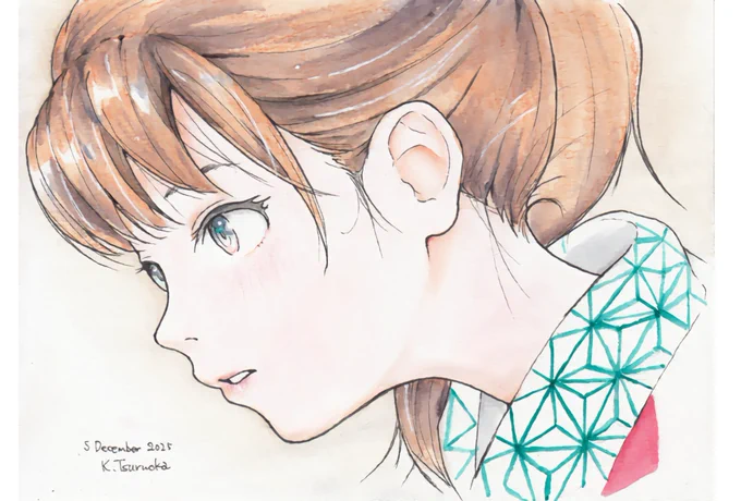 #今年も残りわずかなのでお気に入りの4枚を貼る 人練習や実験など、ちょっと描くのにB6スケブを使ってるけれど、そこから4枚を選ぶのは難しいです。