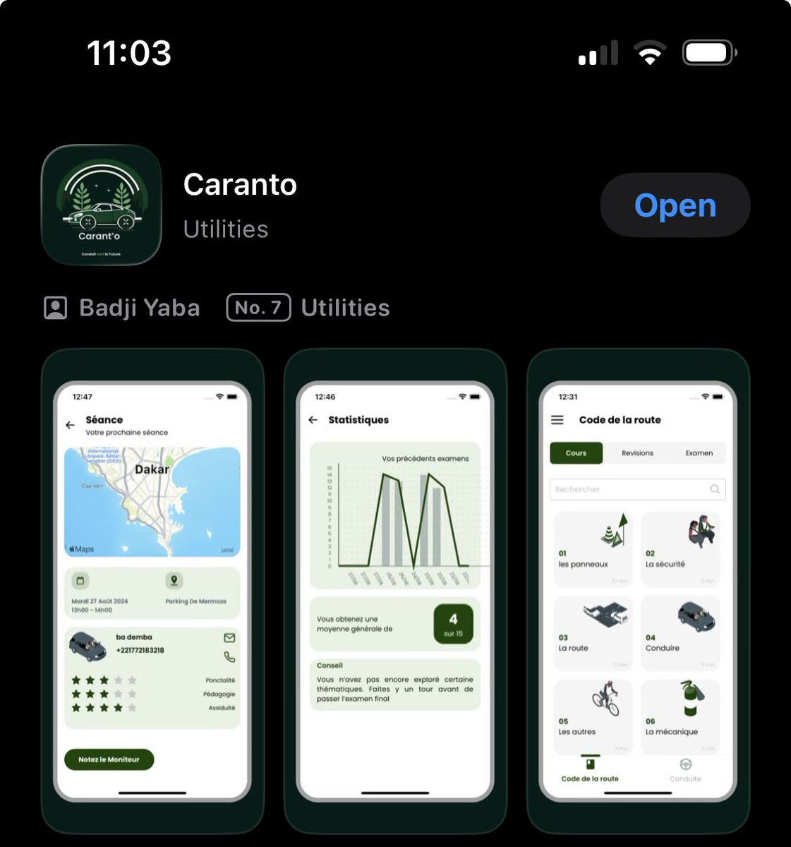 Thiawjuniorr7's tweet photo. Bon plan pour vous et moi les gars😂
Allons télécharger l’appli @CarantOsn dispo sur Appstore et Playstore.🔥🔥💯 https://t.co/ZkW222zKaT