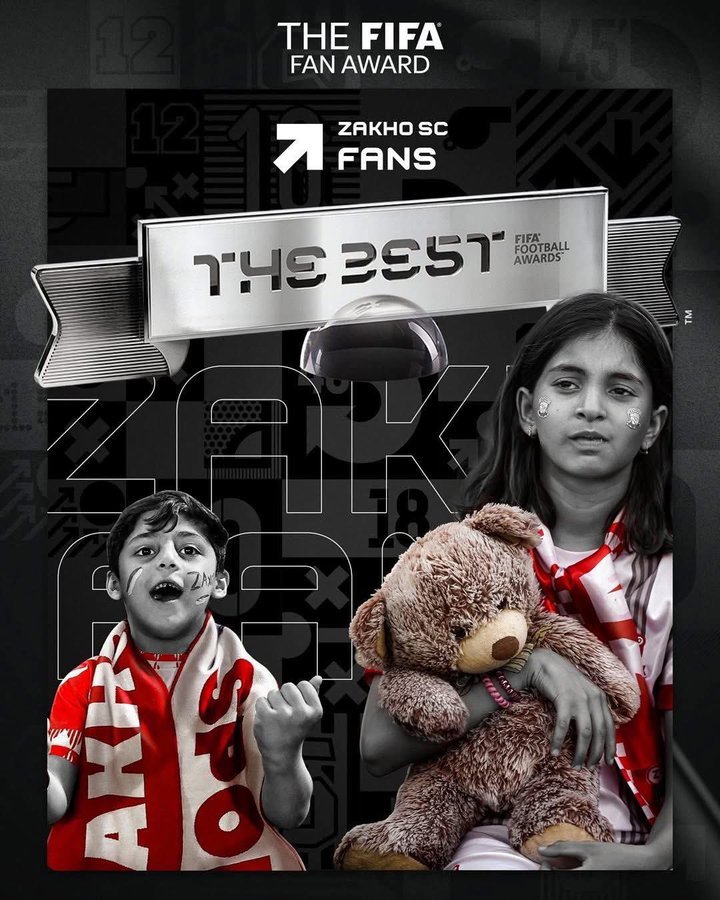 رســـــــمــــــيًا | جماهير فريق زاخو تحقق جائزة ذا بيست، لأفضل مشجعين في العالم 