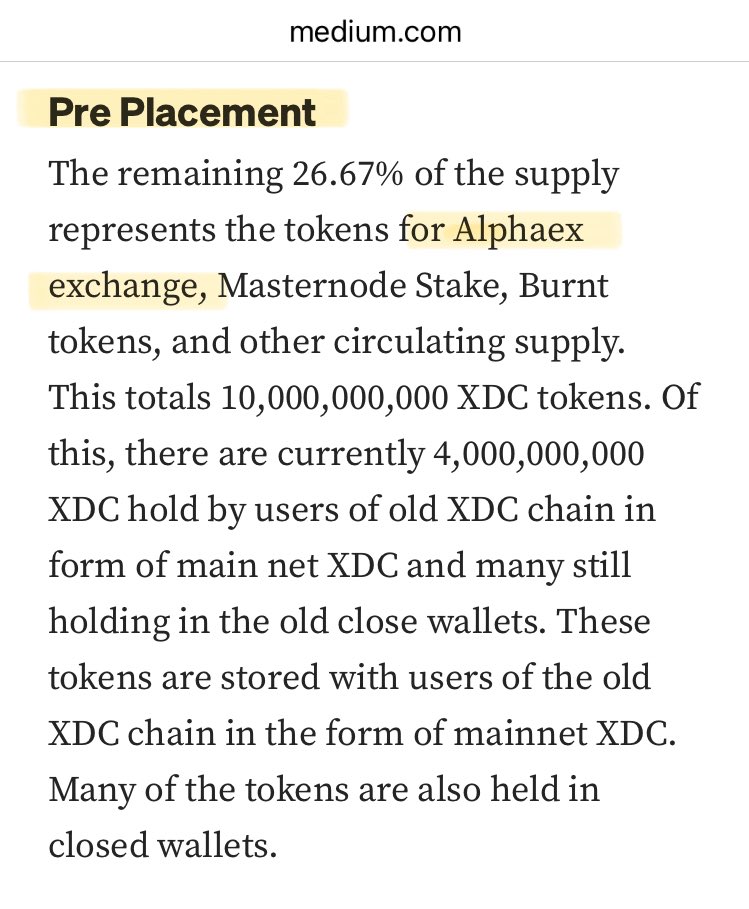 oeeeeup's tweet photo. 画僧はhttps://t.co/3qb7TfqiyJ から。”Token Distribution of XinFin Token (XDC)”
『XinFinトークン(XDC)のトークン配布』
ーーーーーーーーーーーーーー
この↓リンクはMediumの@XDCNetwork のページから #alphaex の検索結果🔍の見出しです。
https://t.co/O02Nq6nKQr
どちらのリンクからも、XDC NetworkがalphaExとは並々ならぬ繋がりがあったことがわかります。
alphaExと #globiance の繋がり、共通点は?