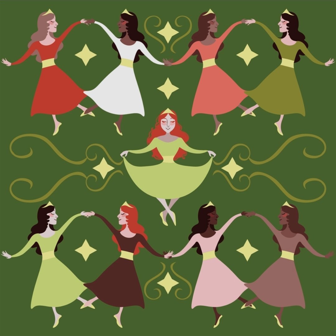 Nine ladies dancing. 🎄