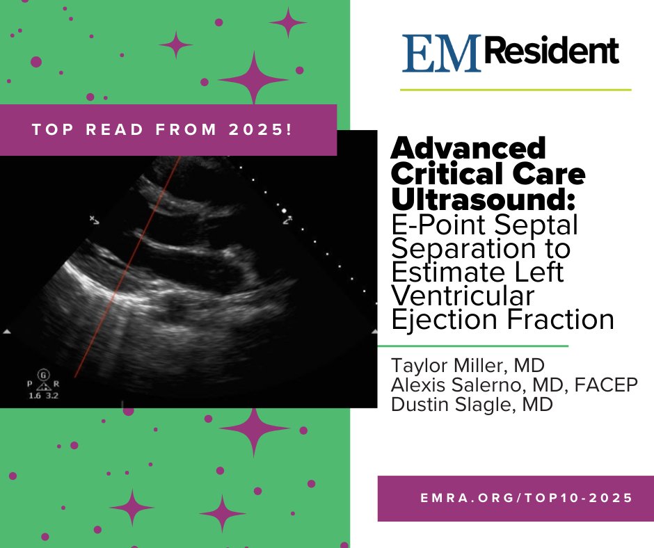 emresidents's tweet image. We're celebrating the next-level EM education in EM Resident! Check out these must-read featured articles at emra.org/top10-2025 

🔹Advanced Critical Care Ultrasound
🔸How to Approach the Pediatric Elbow

@tewmiller @A_Lex_00 @christianacare

#EMResident #EM #MedEd #EMBound
