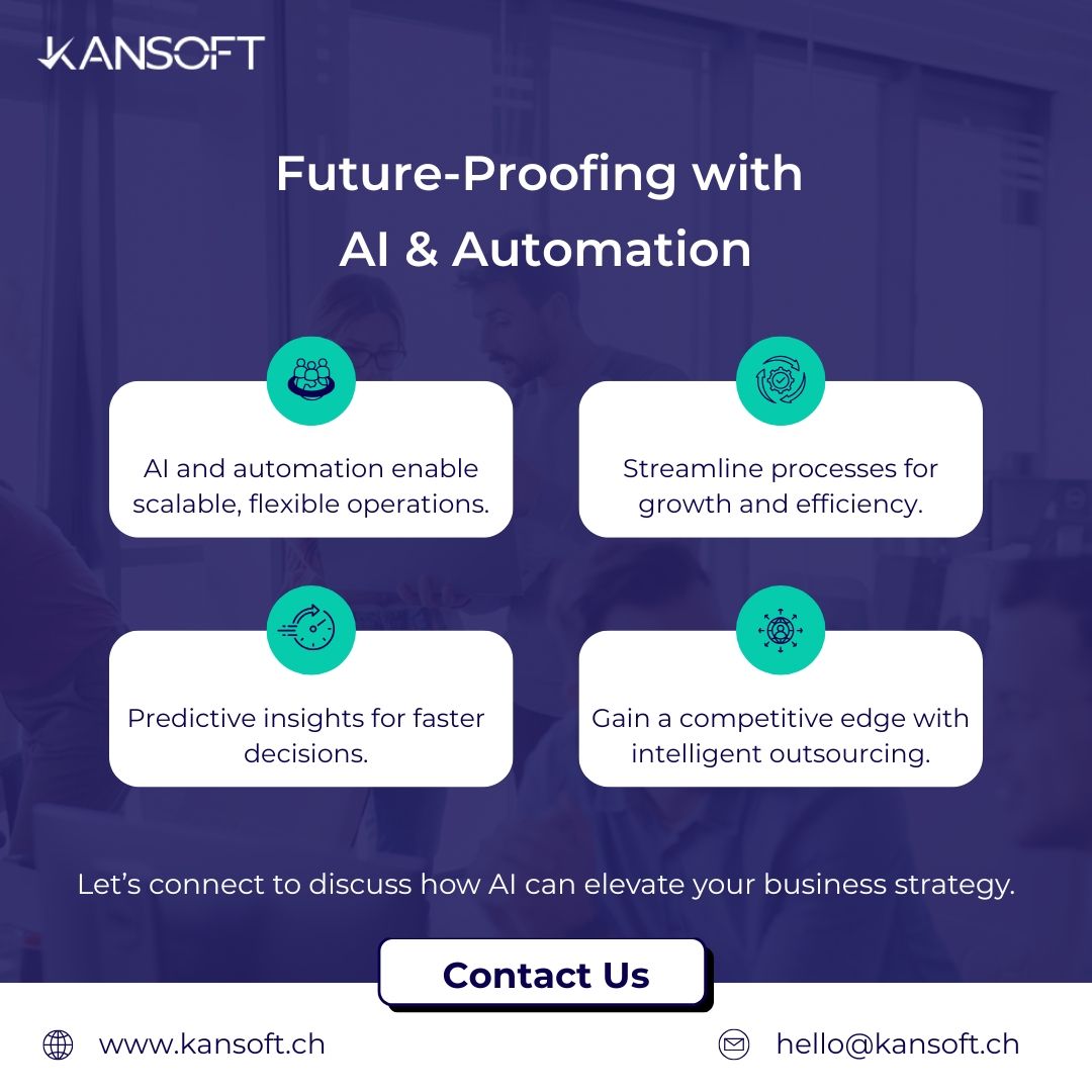 Kansoftschweiz's tweet photo. Speed. Agility. Intelligence.

That’s what modern businesses need to stay ahead.
AI &amp; automation aren’t optional anymore; they power growth, scale, and resilience.

Ready to future-proof your operations?
👉 https://t.co/RUCifTv4kT

#KansoftSchweizGmbH #AI #Automation https://t.co/x4g2VixEmU