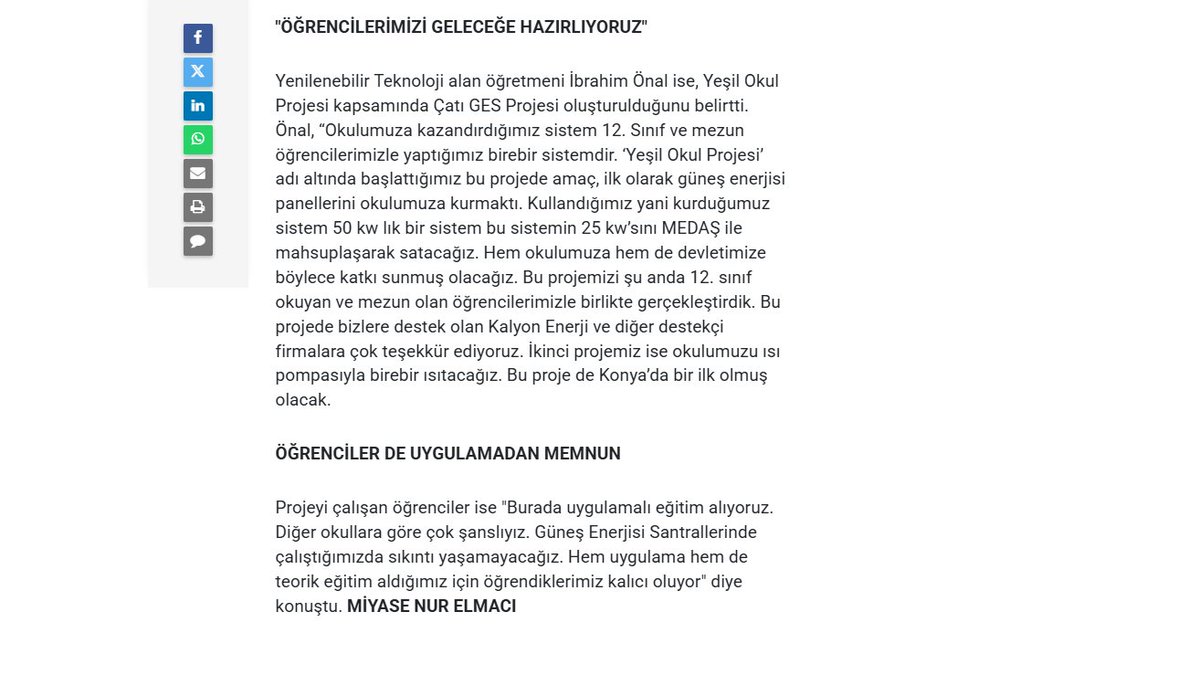 Konya’da öğrenciler enerjisini kendi üretiyor konyabakis.com/yerel/konyada-…
<a href="/konyamem/">Konya İl MEM</a>
<a href="/MeslekiEgitim42/">Mesleki ve Teknik Eğitim - KONYA</a>
<a href="/mehmetalielmaci/">MEHMET ALİ ELMACI</a>
#konyabakis