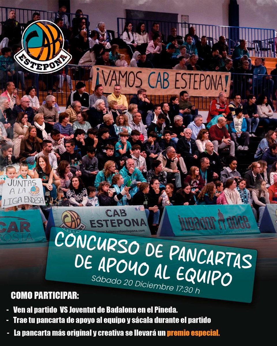 Gabyocete5's tweet photo. Próximo partido 🔜

Necesitamos a la sexta jugadora 💪🏽🔥

📆 Sábado 20 de Diciembre 
🆚 Club Joventut Badalona
🕚 17:30h 
📍  Pabellón José Antonio Pineda. 
🎟️ https://t.co/Shid2ikasW

🏀 ¡Sí, tenemos concurso de pancartas! 🤩 https://t.co/2oJm91bohT