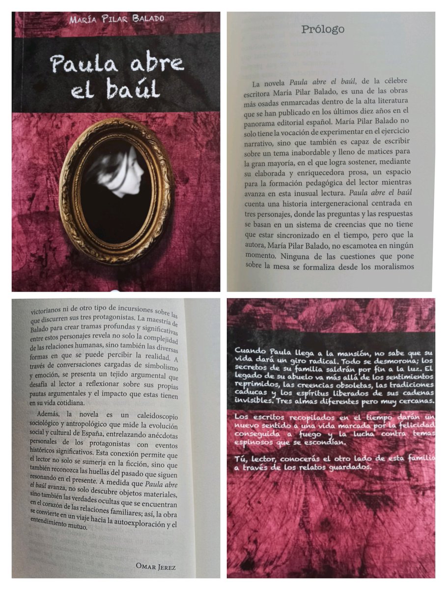 He realizado el prólogo de la obra encuadrada en la ficción contemporánea con elementos históricos, "Paula abre el baúl", de la autora María Pilar Balado.
edicioneswhitby.com/product/paula-…